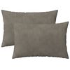 vidaXL Coj&iacute;n con almohada HEERLEN 2 uds. Gris Claro Terciopelo