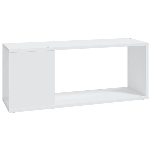 vidaXL Mueble para TV madera contrachapada blanco 80x24x32 cm