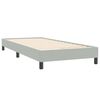 vidaXL Cama box spring con colch&oacute;n terciopelo gris claro 80x220 cm