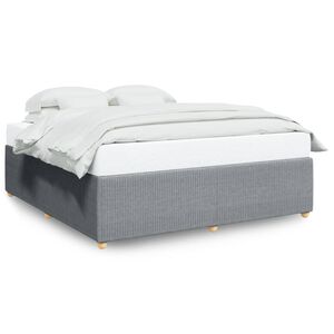 vidaXL Cama sin colch&oacute;n tela gris claro 200x200 cm