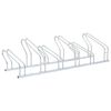 vidaXL Soporte para 6 bicicletas suelo independiente acero galvanizado