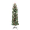 vidaXL &Aacute;rbol Navide&ntilde;o Artificial Delgado con 300 LED Verde y 240 cm