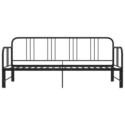 vidaXL Estructura de sofá cama extraíble de metal negro 90x200 cm