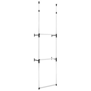 vidaXL Sistema de armario telesc&oacute;pico con barras de aluminio