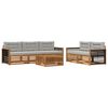 vidaXL Conjunto de sof&aacute;s de exterior 6 uds. Natural y Gris Claro