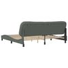 vidaXL Estructura de cama sin colch&oacute;n Hvar tela gris oscuro 200x200 cm