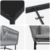 vidaXL Conjunto de Comedor de Jard&iacute;n con coj&iacute;n 7 pcs Gris