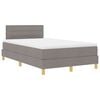 vidaXL Cama Box Spring LED con tiras LED Taup&eacute; 120 x 190 cm tela