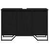 vidaXL Gabinete de Lavabo Otro con puerta Roble Negro 91 x 35 x 60 cm