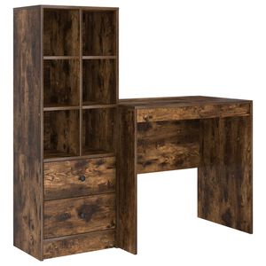 vidaXL Escritorio Roble ahumado 125,5 x 50 x 127 cm 2 uds.