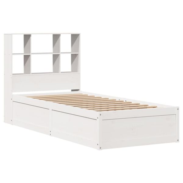 vidaXL Estructura de cama sin colch&oacute;n madera de pino blanca 90x200 cm