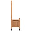 vidaXL Jardinera con enrejado y ruedas madera maciza de abeto marrón