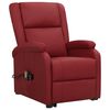 vidaXL Sill&oacute;n de masaje elevable cuero sint&eacute;tico rojo tinto