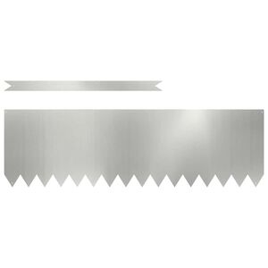 vidaXL Borde de C&eacute;sped 10 pcs Plateado 100 x 0,05 x 30 cm