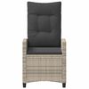 vidaXL Silla de jard&iacute;n reclinable Gris Claro y Gris Oscuro