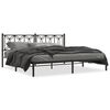 vidaXL Estructura cama sin colchón con cabecero metal negro 193x203 cm