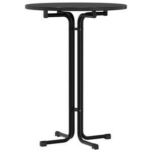 vidaXL Mesa de bar madera ingenier&iacute;a y acero negro &Oslash;80x110 cm