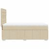 vidaXL Cama box spring con colch&oacute;n tela color crema 80x200 cm