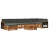 vidaXL Conjunto de sof&aacute;s de exterior 8 uds. Natural y Antracita