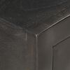 vidaXL Mesita de noche madera maciza mango negro y dorado 40x30x50cm