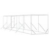 vidaXL Perrera de exterior acero galvanizado plateado 2x10x2 m