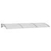 vidaXL Marquesina de puerta policarbonato gris 300x100 cm