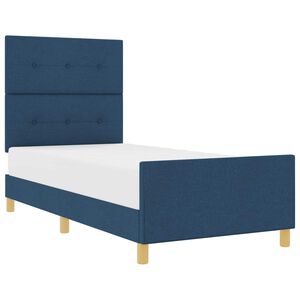 vidaXL Estructura de cama con cabecera Azul 100 x 200 cm tela