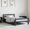 vidaXL Estructura de cama con 2 cajones pino gris oscuro 100x200 cm