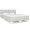 vidaXL Estructura de cama sin colch&oacute;n rat&aacute;n natural gris 140x200 cm