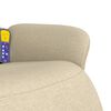 vidaXL Sill&oacute;n reclinable de masaje con reposapi&eacute;s tela color crema