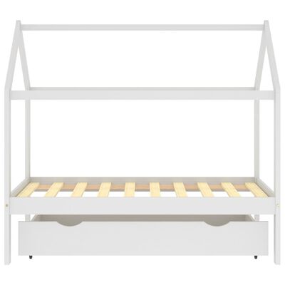 vidaXL Estructura de cama infantil cajón madera pino blanco 80x160 cm