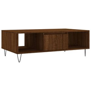 vidaXL Mesa de centro madera de ingenier&iacute;a roble marr&oacute;n 104x60x35 cm