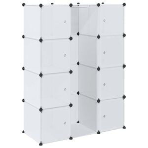 vidaXl Armario modular con 9 compartimentos blanco 109x36,5x143 cm