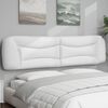 vidaXL Cabecero de cama acolchado Hvar cuero sintético blanco 200 cm