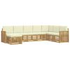 vidaXL Conjunto de sof&aacute;s de exterior 8 pcs Blanco y Crema