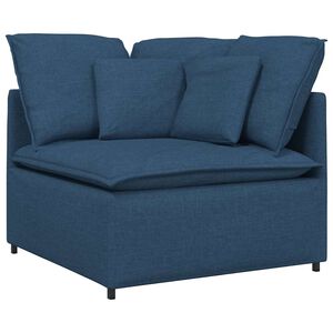 vidaXL M&oacute;dulo esquinero de sof&aacute; modular con cojines, color azul, 100 cm