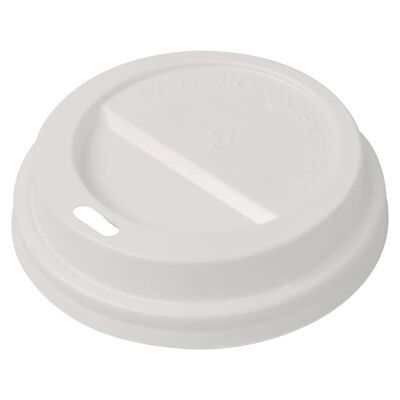 vidaXL Tapas para vasos desechables de café 1000 uds plástico 80 mm