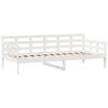 vidaXL Sofá cama con cajones madera maciza de pino blanca 80x200 cm