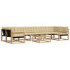 vidaXL Conjunto de sof&aacute;s de exterior 8 uds. y Beige