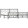 vidaXL Estructura cama sin colchón con estribo metal negro 193x203 cm