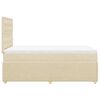 vidaXL Cama box spring con colch&oacute;n tela color crema 120x200 cm
