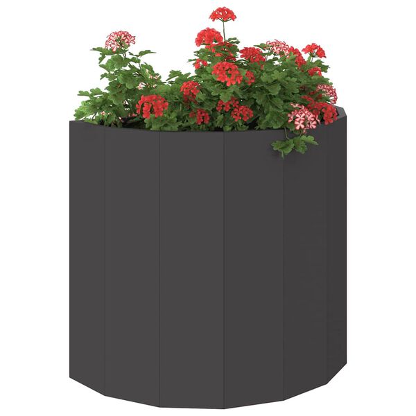 vidaXL Jardinera Negro 60 x 30 x 50 cm Acero