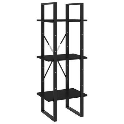 vidaXL Estantería librería 5 niveles madera de pino negro 40x30x175 cm