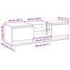 vidaXL Mueble para TV con luces LED blanco 140x40x36 cm