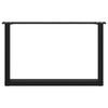 vidaXL Patas para mesa de centro en forma de U (2 unidades), color negro, 60 x (42-43) cm, acero