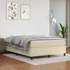 vidaXL Estructura de cama con somier cuero sint&eacute;tico crema 140x200 cm