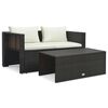 vidaXL Set muebles de jardín 6 piezas y cojines ratán sintético marrón
