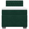 vidaXL Cama box spring con colch&oacute;n terciopelo verde oscuro 90x200 cm