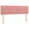 vidaXL Cama box spring con colch&oacute;n terciopelo rosa 160x200 cm