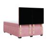vidaXL Cama box spring con colch&oacute;n terciopelo rosa 140x200 cm